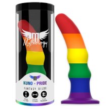MYTHOLOGY Kuno Pride S – Model silikonowy z przyssawką, tęczowy, 13 cm, bez wibracji
