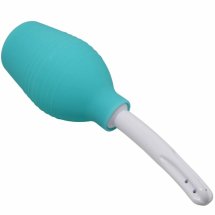 MR PLAY gruszka do higieny analnej silikonowa, niebieska, 220 ml, ergonomiczna
