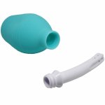 MR PLAY gruszka do higieny analnej silikonowa, niebieska, 220 ml, ergonomiczna