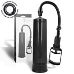 Intense Pump 01 czarna pompka próżniowa z manometrem, anatomiczna uszczelka 20 cm