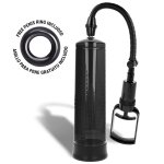 Intense Pump 01 czarna pompka próżniowa z manometrem, anatomiczna uszczelka 20 cm