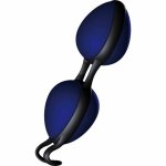 Joydivision Joyballs kulki treningowe czarno-niebieskie Silikomed, anatomiczny system 10 cm
