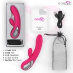 Moressa Troy Premium silikonowy model z podwójnym silnikiem, 12 trybów, fioletowy, USB