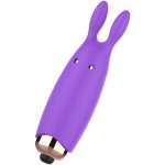 Womanvibe Bugsy silikonowy stymulator typu królik, mini, fioletowy, 2,4x7,3 cm