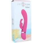 Intense Hilari silikonowy model masażujący, różowy, 30 trybów, podwójny silnik, 18,9 cm