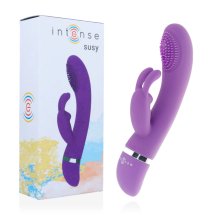 Intense Susy silikonowy model oscylacyjny królik, liliowy, 18,8 cm, 7 trybów, wodoodporny