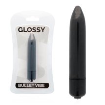Glossy Brilliant cienki model wibrujący, czarny, wodoodporny, 87 mm, ABS