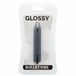 Glossy Brilliant cienki model wibrujący, czarny, wodoodporny, 87 mm, ABS