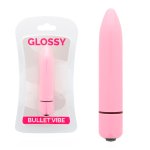 Glossy Brilliant Pink kompaktowy model wibrujący, wodoodporny, 87 mm, ABS