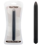 Glossy Brilliant smukły model wibrujący, czarny, ABS, wodoodporny, 165 mm