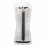 Glossy Brilliant smukły model wibrujący, czarny, ABS, wodoodporny, 165 mm