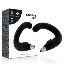 Addicted Toys masażer analny czarny TPR z wibracją, ergonomiczny kształt, 13 cm