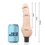 Loveclone Daven 23,8 cm samosmarujący model wibracyjny, TPR/ABS, regulacja, wodoodporny