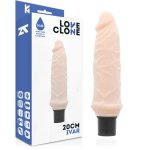 LoveClone Ivar 20 cm samosmarujący model z regulacją wibracji, TPR/ABS, wodoodporny