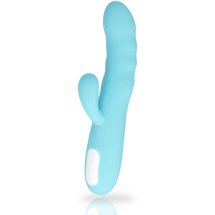 MIA Eiffel Turkusowy – wibrujący model z podwójnym silnikiem, 10 trybów, 20,7 cm, silikon