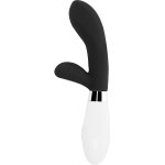 Glossy Jackson Czarny – silikonowy masażer królik, 10 trybów, 12 cm, podwójny napęd