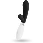 Glossy Jackson Czarny – silikonowy masażer królik, 10 trybów, 12 cm, podwójny napęd
