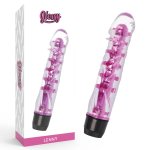 Glossy Lenny Pink – model wibrujący, wodoodporny, 14 cm, TPE Platinum, różowy