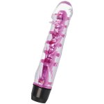 Glossy Lenny Pink – model wibrujący, wodoodporny, 14 cm, TPE Platinum, różowy