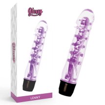 Glossy Lenny Violet – model z TPE Platinum, wodoodporny, 14 cm, fioletowy