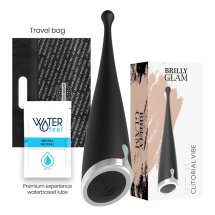 Brilly Glam Spot Vibe Czarny – precyzyjny masażer stref, silikon medyczny, 10 trybów, 17 cm