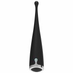 Brilly Glam Spot Vibe Czarny – precyzyjny masażer stref, silikon medyczny, 10 trybów, 17 cm