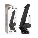 Basecock Przegubowy Model Czarny 20 cm – elastyczna maszyna intymna TPE, pilot przewodowy