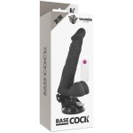 Basecock Przegubowy Model Czarny 20 cm – elastyczna maszyna intymna TPE, pilot przewodowy