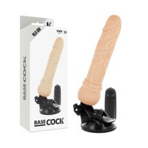 BASECOCK Wibrator model pilot zdalny 19,5x4 cm – elastyczny TPE, przyssawka, regulacja