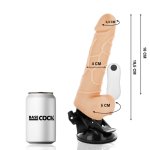 Basecock Wibrator Zdalnie Sterowany 19,5 cm – elastyczny model TPE z przyssawką, 12 trybów