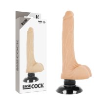 Basecock Wibrator Model 2-1 TPE Flesh 18,5 cm x 4 cm – elastyczny, przyssawka, regulacja