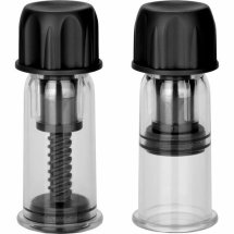 CalExotics Colt Gear Przyssawki z falami stymulującymi do brodawek, czarne, ergonomiczne