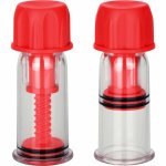 CalExotics Colt Nipple Prosuckers – czerwone bańki podciśnieniowe do stref wrażliwych, 2 sztuki