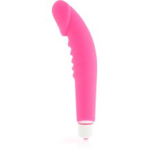 Dolce Vita Klasyczny Wibrator Różowy – silikonowy model 7 trybów, zdejmowana osłona, 158x31mm