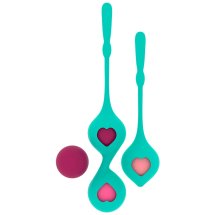 Rithual Deva Aqua Green – zestaw do ćwiczeń mięśni dna miednicy, 4 kulki, silikon