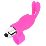 OHMAMA Finger Ring Krolik – Wibrujący Naparstek Silikonowy, IPX6, 9,8cm, torba
