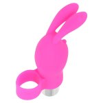 OHMAMA Finger Ring Krolik – Wibrujący Naparstek Silikonowy, IPX6, 9,8cm, torba