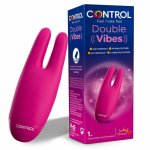 Control Double Vibes – Dwugłowicowy Stymulator Wibracyjny, Silikon Medyczny, 5 Trybów