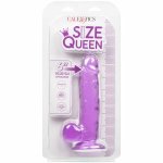 CalExotics Queen Size Model Fioletowy 15,3 cm – Elastyczny system z przyssawką, TPR