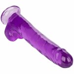 CalExotics Size Queen Violet 25,5 cm – Elastyczny model z przyssawką, TPR, fioletowy