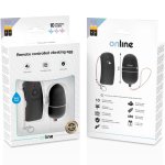 ONLINE Bezprzewodowe Jajko Wibrujące – Czarny ABS, 10 trybow, wodoodporne, 6 cm
