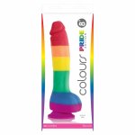NS Novelties Pride Edition Model Rainbow 19 cm silikon medyczny, satynowa powierzchnia, tęczowy design
