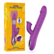 Fun Function Zenda Thruster & Rotation – Model silikonowy fioletowy, system obrotu, IPX6, 24,5 cm