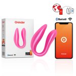 ONINDER Double Pleasure Pink – Stymulator dla par, 2 silniki, aplikacja, IPX7, silikon