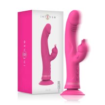 Intense Julio Królik Silikonowy Różowy – model podwójnej stymulacji, 24 cm, IPX8