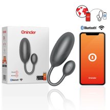 ONINDER Tokyo model jajko wibrujące czarne 7,5x3,2cm, Bluetooth APP, IPX7
