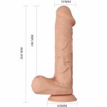 Baile Bergrisi model elastyczny 26 cm naturalny – anatomiczny system z przyssawką