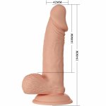 Baile Zebulon Model 19,4 cm Naturalny – elastyczny anatomiczny z przyssawką TPR