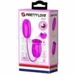 Pretty Love Daisy Dual Egg – podwójny system wibracyjny, 12 trybów, 3 rotacje, USB, fioletowy