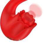 MIA Selena – czerwony stymulator intymny, 2 silniki, 7 wibracji, 3 pulsacje, magnetyczne ładowanie